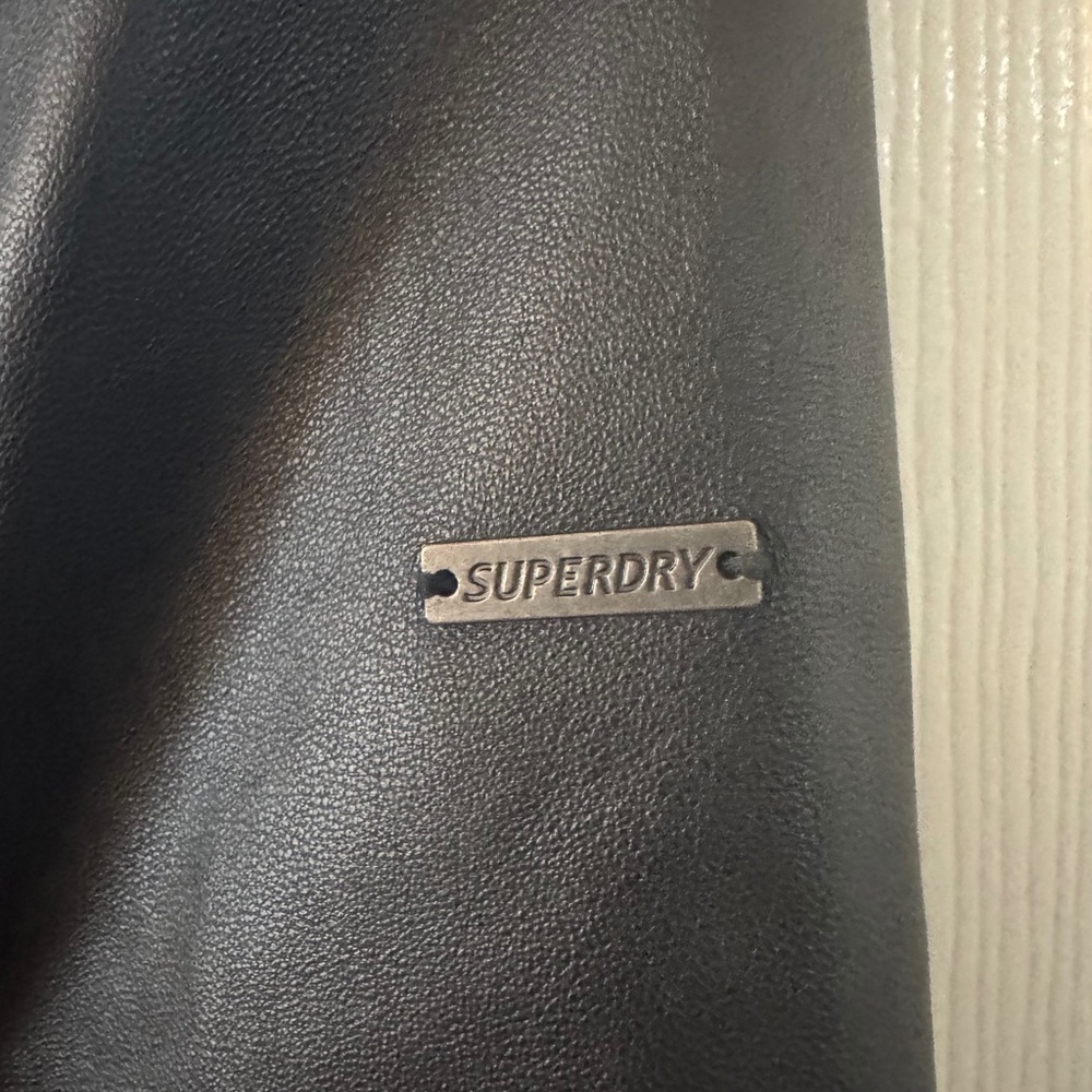 Superdry Women’s Black Leather Jacket – Size 8 – 100% Leather - Picture 9 of 10